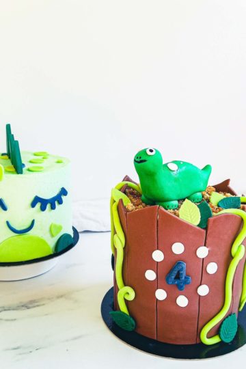 cake design et layercake dinosaure - patisse et malice